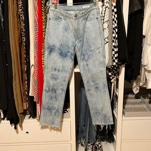 Frame Le Straight Tie Dye Denim